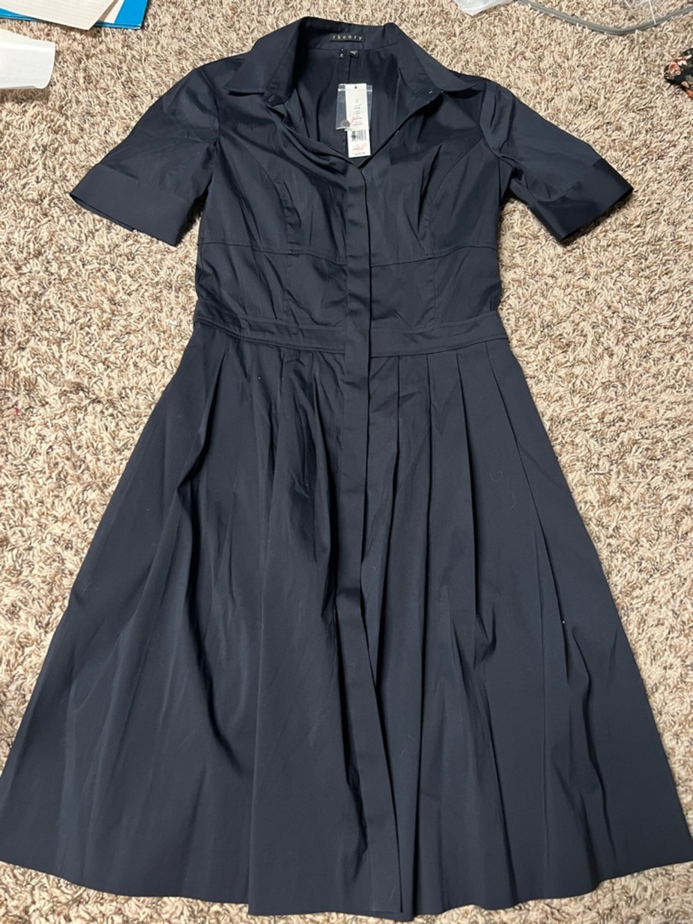 Theory Sensa Pleated Dress